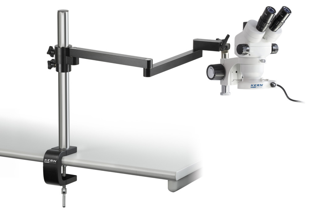 Kit stéréomicroscope KERN Optics OZM 953, tube trinoculaire, objectif 0,7x-4,5x, bras télescopique