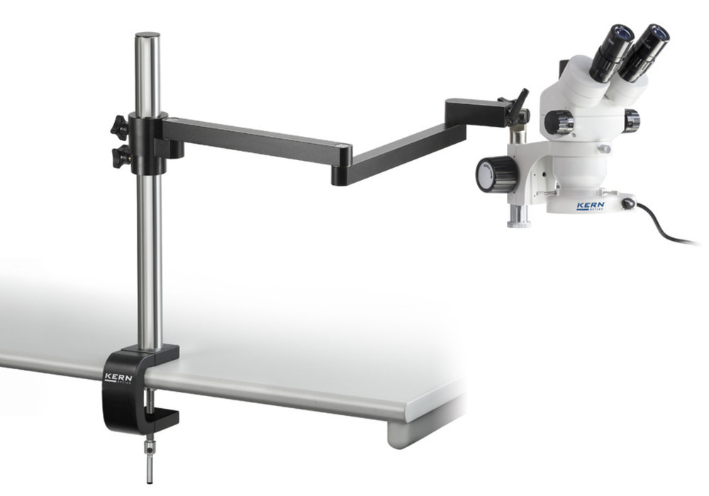 Kit de stéréomicroscope KERN Optics OZM 952, tube binoculaire, objectif 0,7x-4,5x, bras télescopique