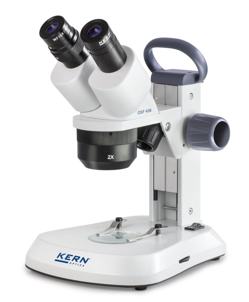 Microscopio stereoscopico OSF 439, KERN Optics, tubo binoculare, obiettivo 1x/2x/4x, LED 0,35 W/1 W