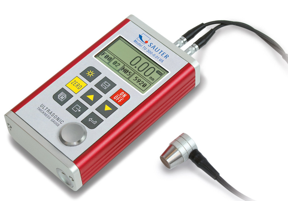 Sauter ultraäänipaksuusmittari TU 300-0.01US, mittausalue 3-300 mm, luettavuus 0,01 mm