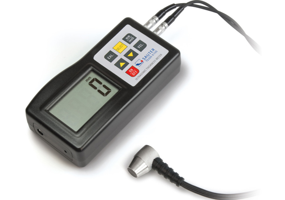 Medidor de espesor de material por ultrasonidos Sauter TD 225-0.1US, cabezal de medición externo