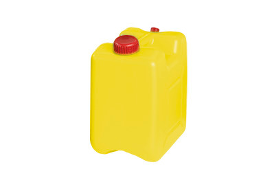 Disposal canister in PE-HD, with filling opening and venting screw connection, 10 litres, yellow