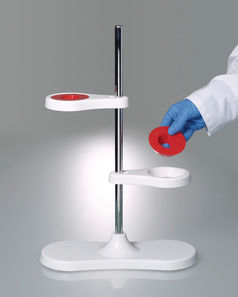 Funnel stand with two funnel holders, for funnels Ø 1.6 7.1 inch