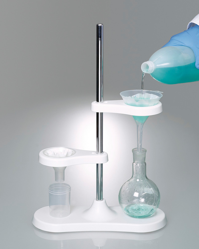 Funnel stand with two funnel holders, for funnels Ø 1.6 7.1 inch