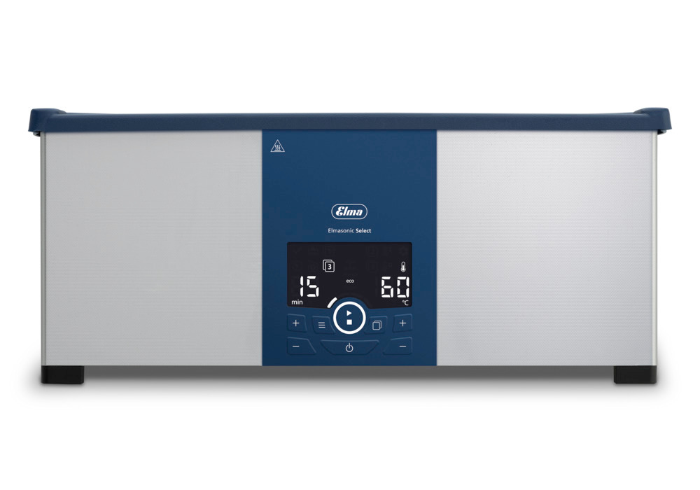 Disp. ultrasuoni Elmasonic Select 150 con riscaldamento, volume totale 14,6 l., carico cestello 7kg