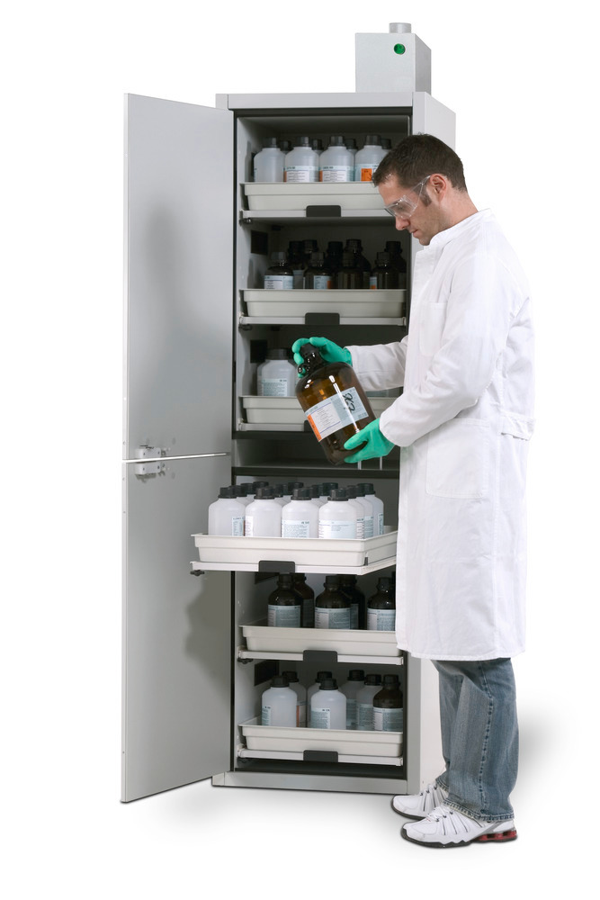 Acids and alkalis cabinet model SL 606 - incl. 6 Slide-out shelves