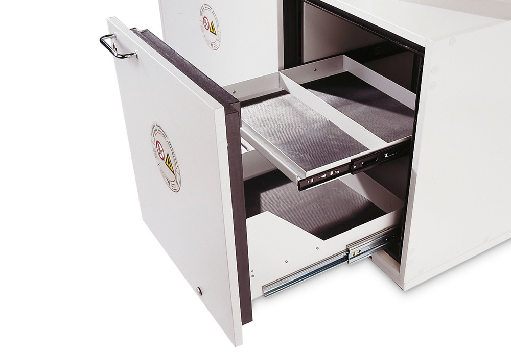 Accesorio: un segundo cajón o estantes adicionales permiten mayor espacio de almacenamiento.