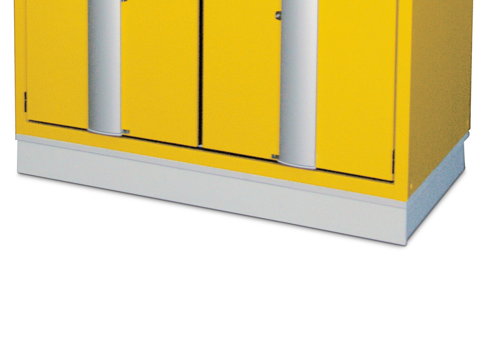 asecos transport base for hazardous material cabinets, 1200 mm wide