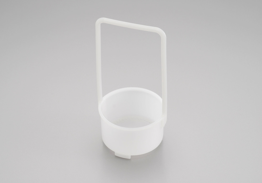 Plastic parts cleaner basket for ultrasonic cleaning units, inner diameter 40 mm