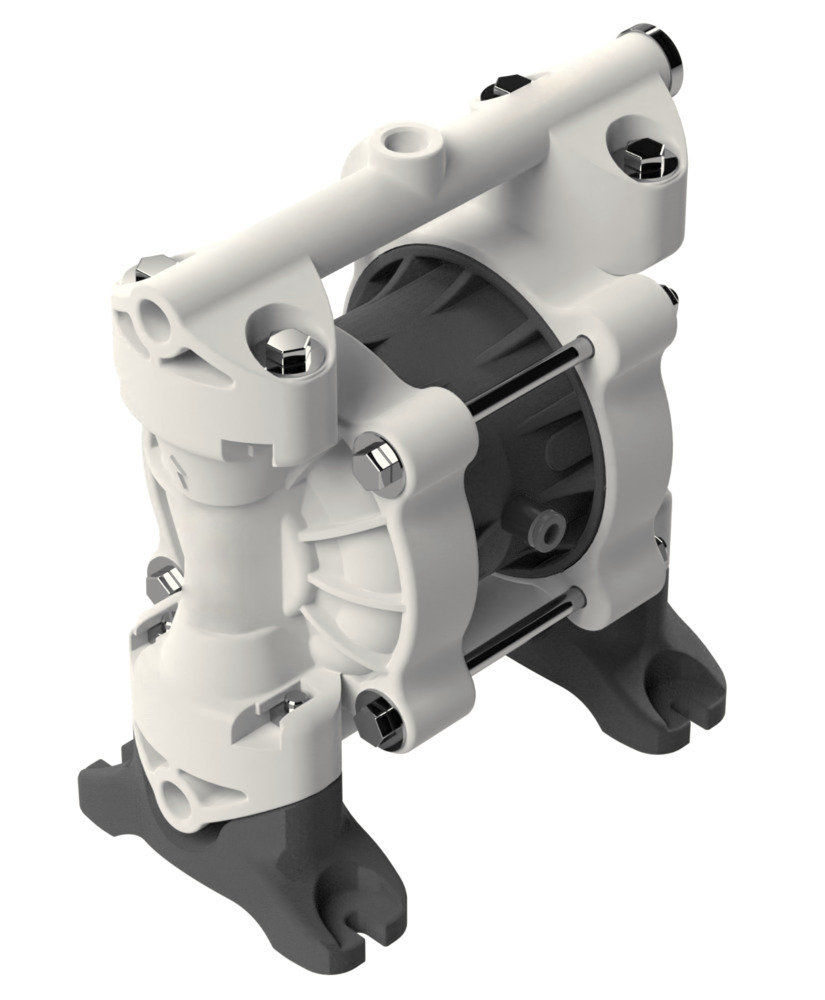 Compressed air double diaphragm pump, 1/4'', in PP / EPDM