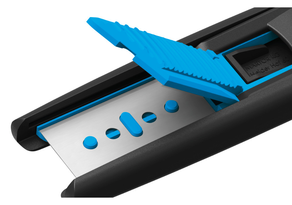 MARTOR SECUMAX 350 Coltello Di Sicurezza | Lama Nascosta 2-in-1 Con Taglianastro | Ergonomico Per Cartone E Film