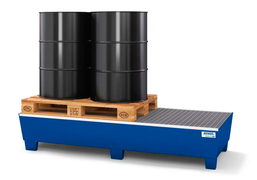 Spill Containment Pallet 3 Drum Capacity Removable Galvanized