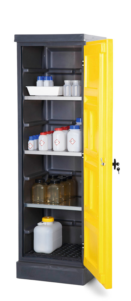 Armario medioambiental PolyStore PS 620 de plástico, A=60 cm, 4 estantes galvanizados