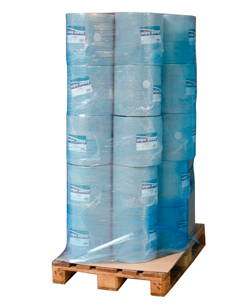 Paños de limpieza reutilizables, extremadamente resistentes, azul, 1 paleta, 40 rollos