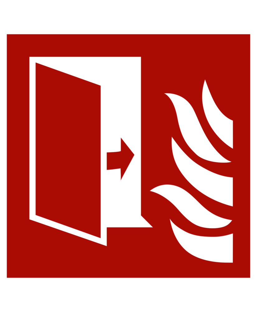 Brandschutzschild "Feuerschutztür", ISO 7010, LN, VE = 10 Stück