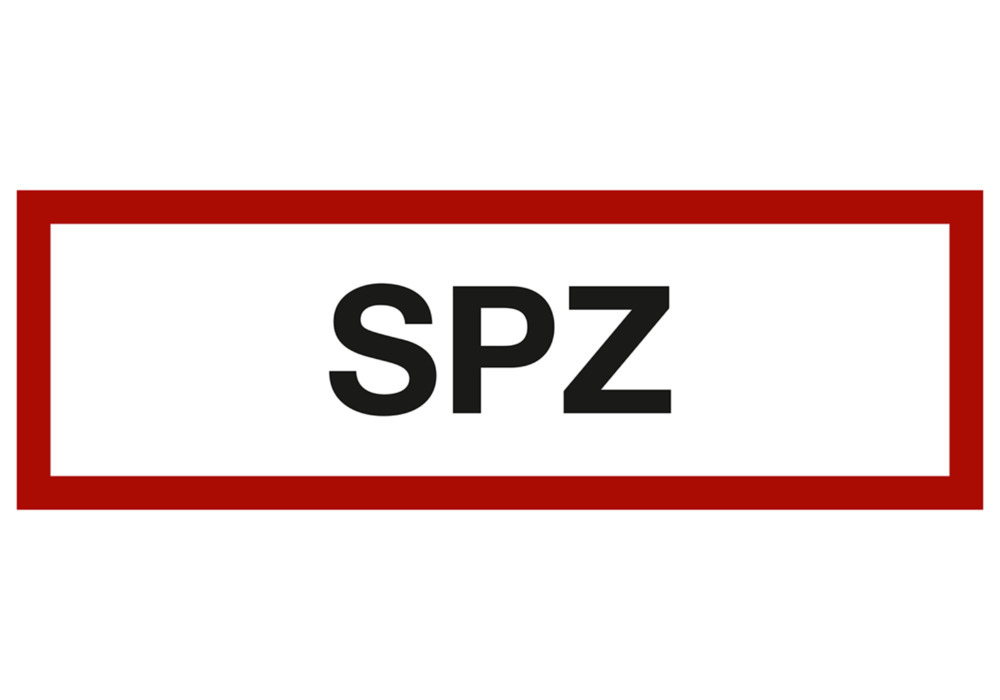 Brandschutzschild Zusatz "SPU", DIN 4066