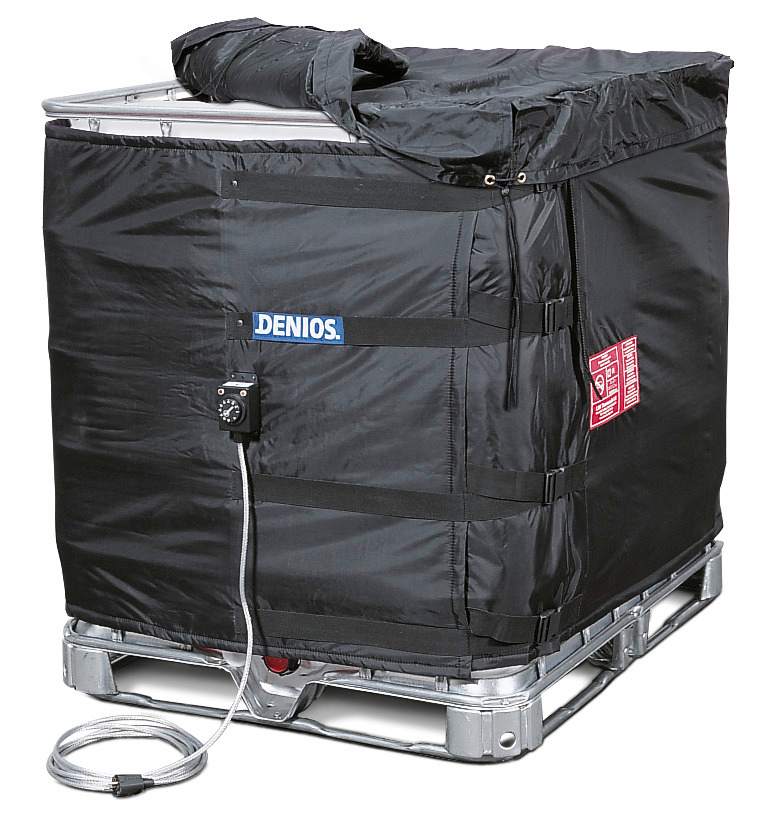 Heating jacket for 1000 l IBC in set with insulated cover