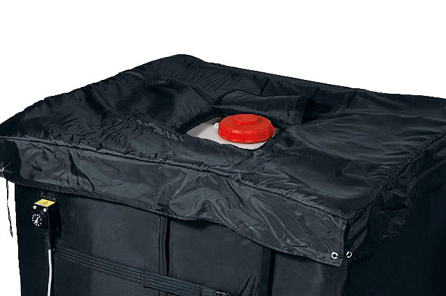 Insulating cover for 1000 l IBC heating jacket