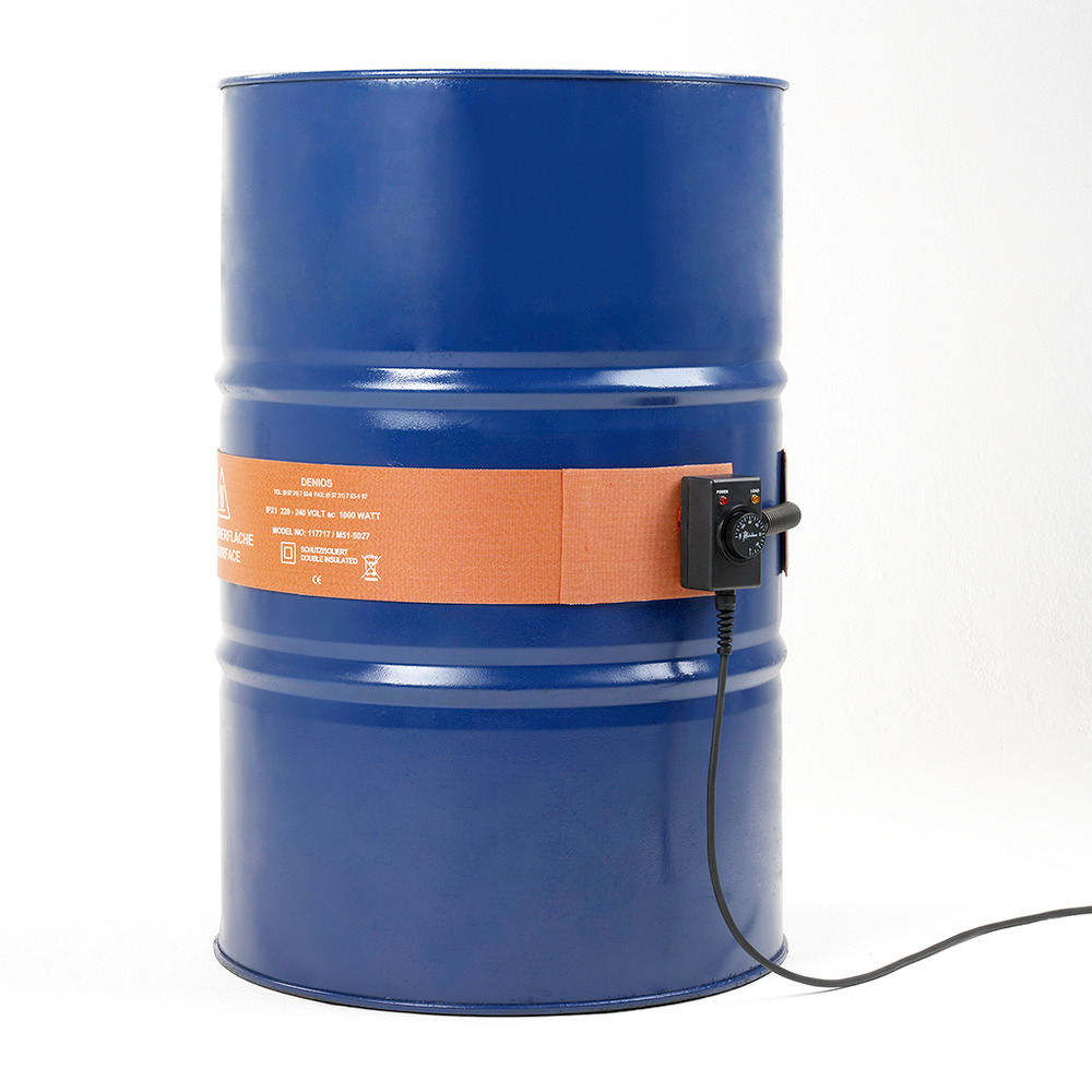 Flexibele verwarmingsband voor vaten van 200 liter, met analoge temperatuurregelaar