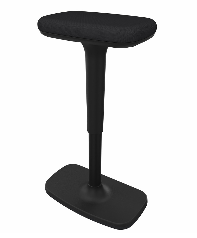 Steh- und Sitzhocker to-swift, höhenverstellbar, mit Wippfunktion, schwarz