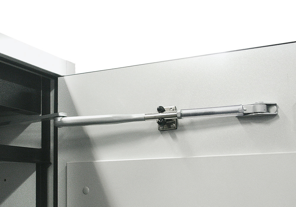 Door retaining device for hazardous material cabinet G-601/G-600-F