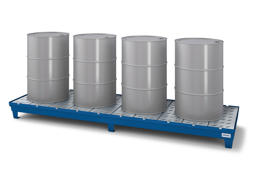 Spill Containment Pallet 4 Drum Inline Capacity Removable