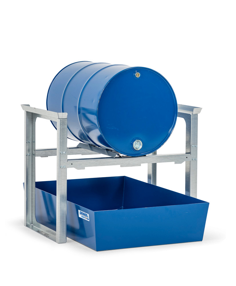 Drum rack/dispensing station for 1 x 205 litre drum with steel spill tray,1049 x 1236 x 837 mm