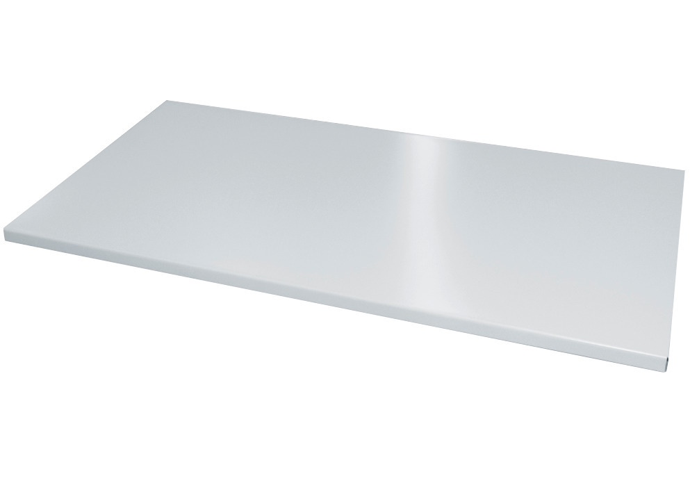C+P shelf, painted, in steel, 925 x 452 x 24 mm, light grey
