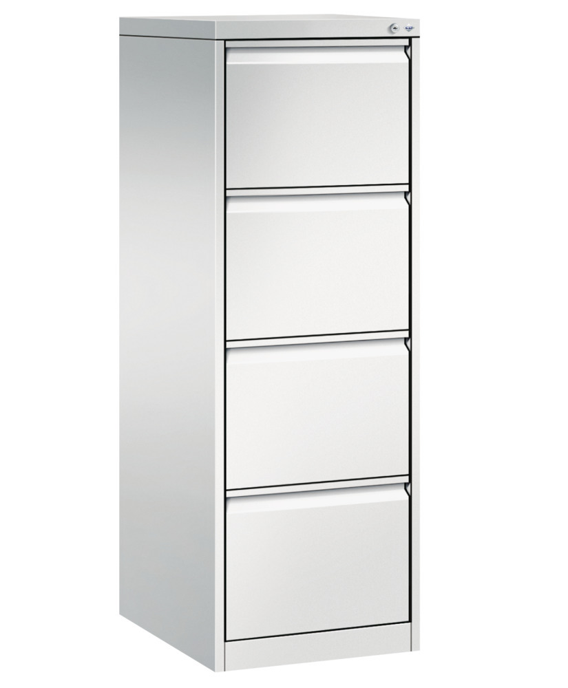 Armoire à tiroirs Classic, pour dossiers suspendus, acier, 433 x 590 x 1357 mm, gris clair