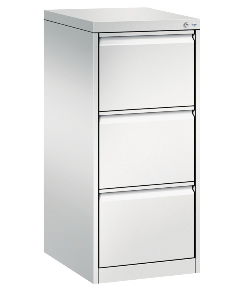 Armoire à tiroirs Classic, pour fiches, acier, 433 x 590 x 1045 mm, gris clair