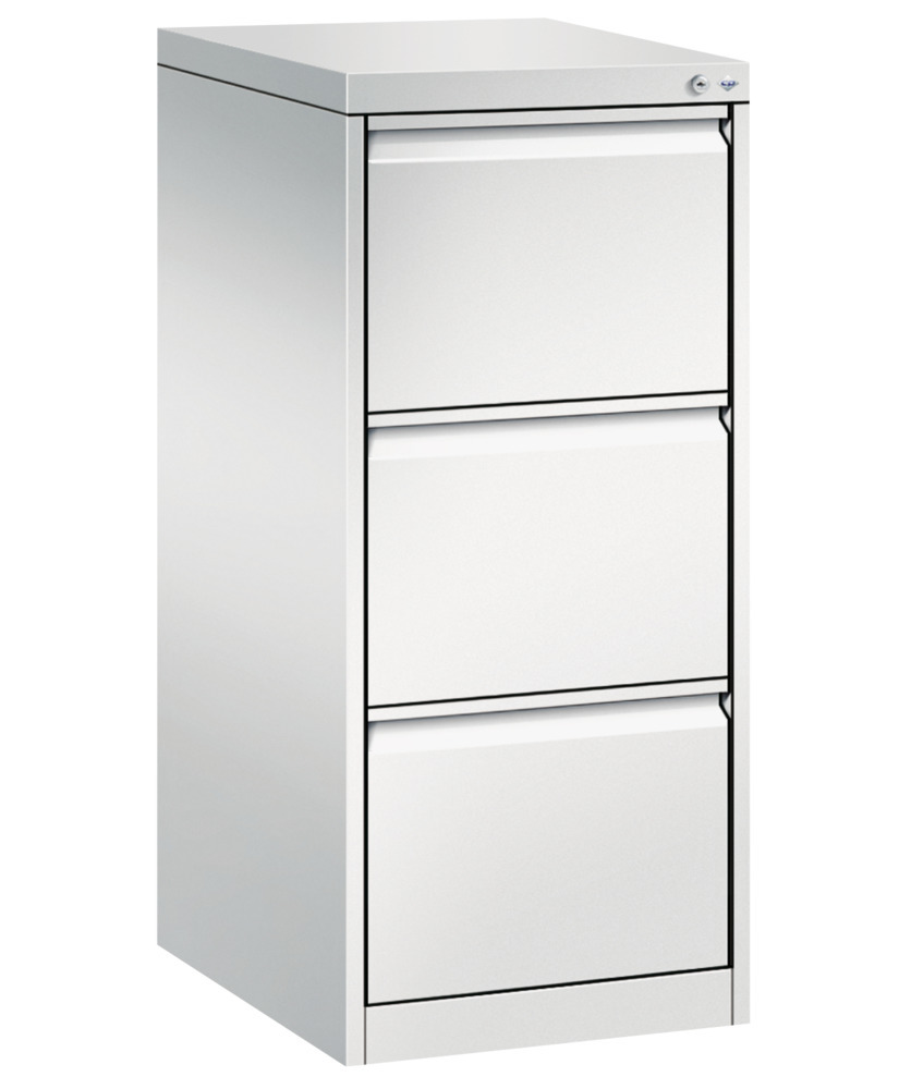 Armoire à tiroirs Classic, pour dossiers suspendus, acier, 433 x 590 x 1045 mm, gris clair
