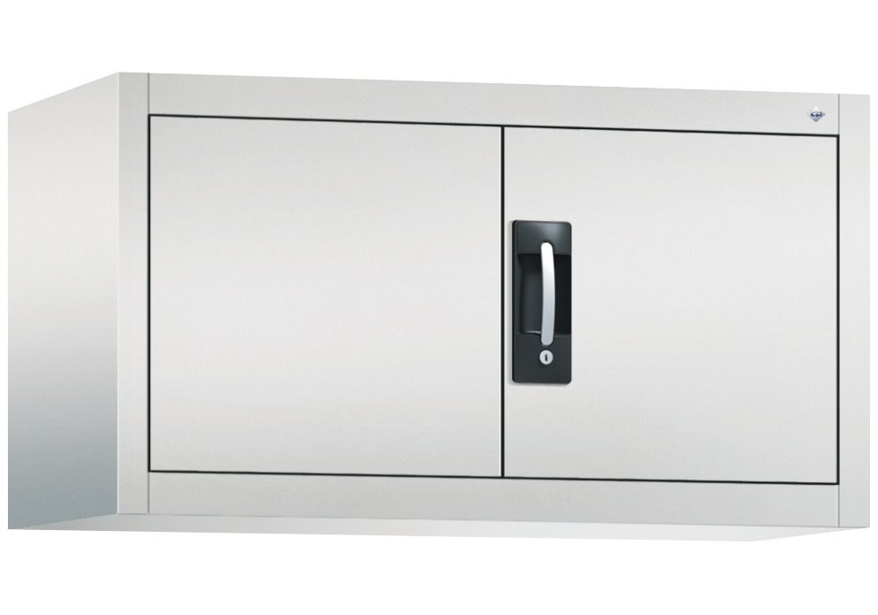 C+P wing door cabinet Acurado, top unit, 930 x 400 x 500 mm, light grey