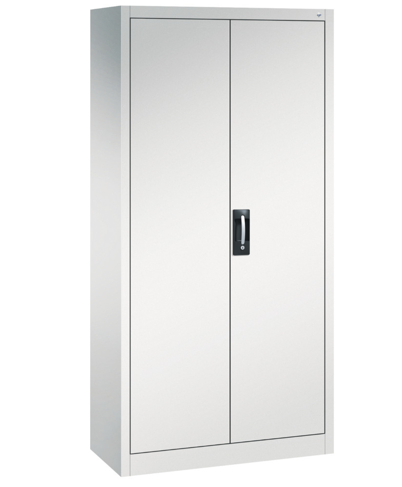 C+P wing door cabinet Acurado, 930 x 400 x 1950 mm, light grey, with locker