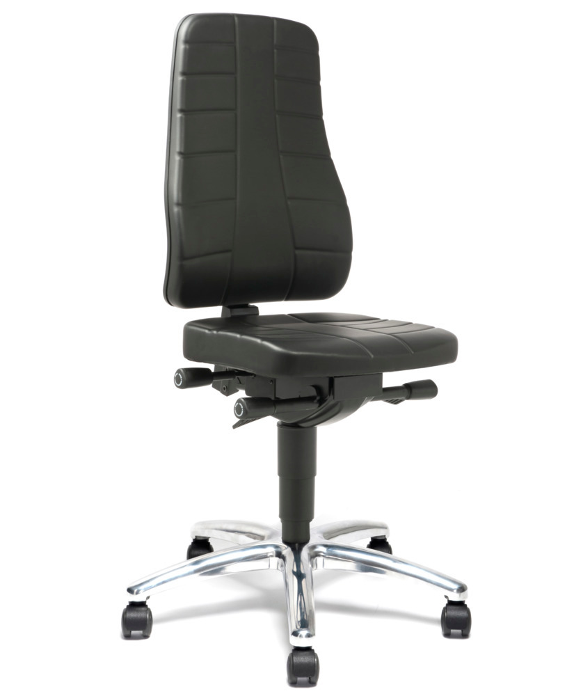 Bimos AllInOne ESD chair, with imitation leather cover, black, with
