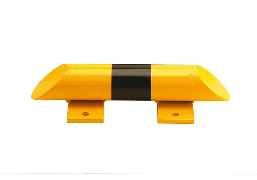 Rammebeskyttelsesbøjle, af 3 mm stål, 400 mm lang, gul/sort