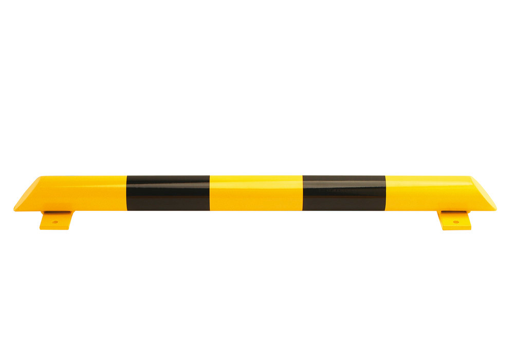 Törmäyssuojapalkki, 3 mm teräs, 1200 mm pitkä, keltainen/musta