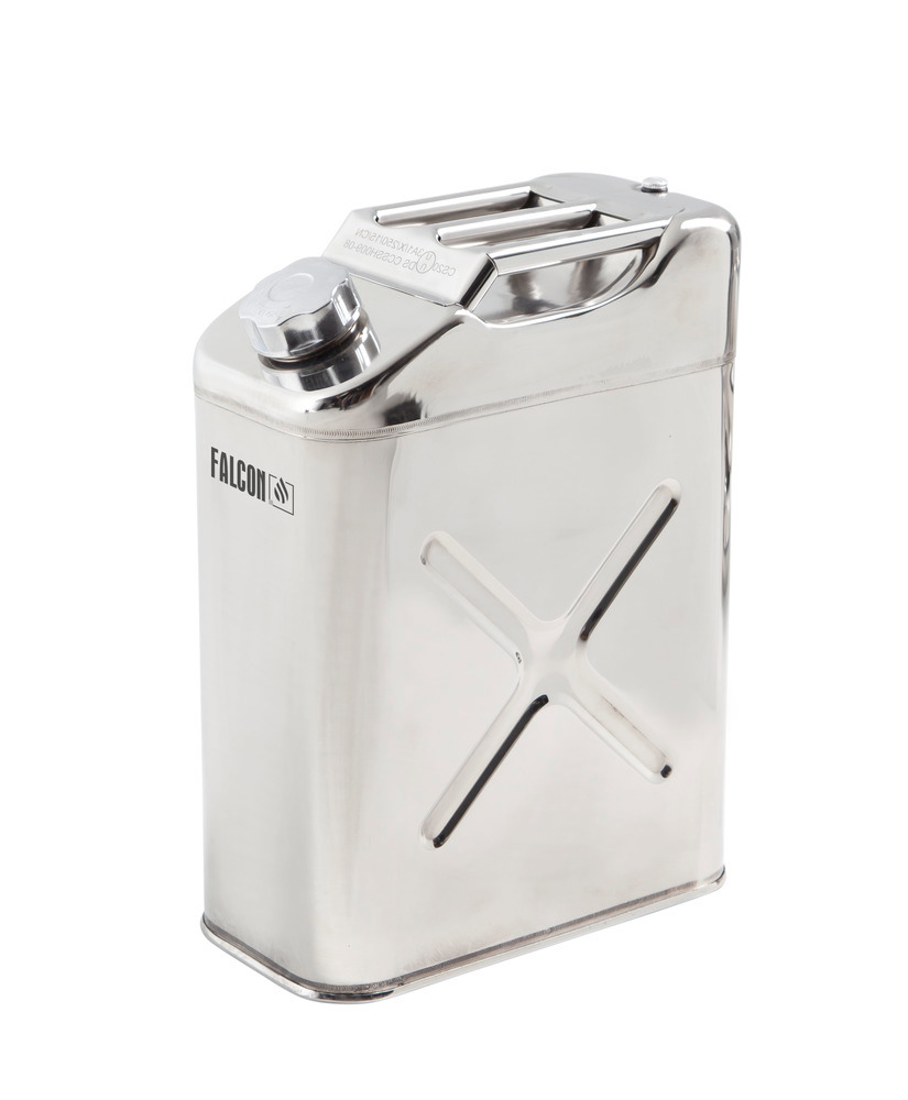 FALCON safety canister in stainless steel, with transport approval, 20 litres