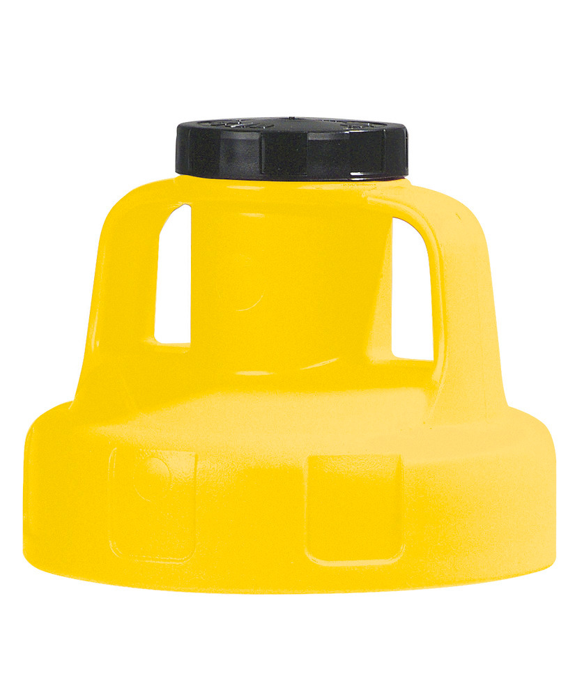 Funkční kryt pro nádoby na kapaliny, na pumpu, žlutý