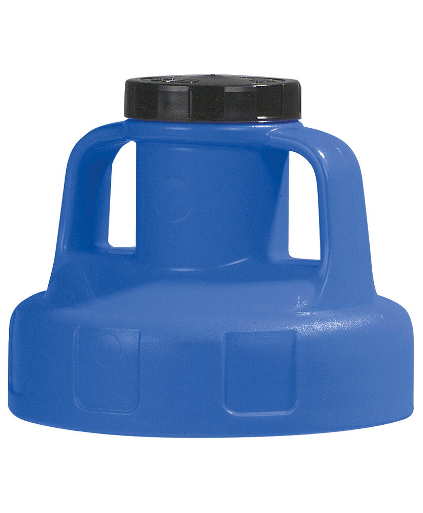 Tapa funcional para recipientes para líquidos, para bombas, azul