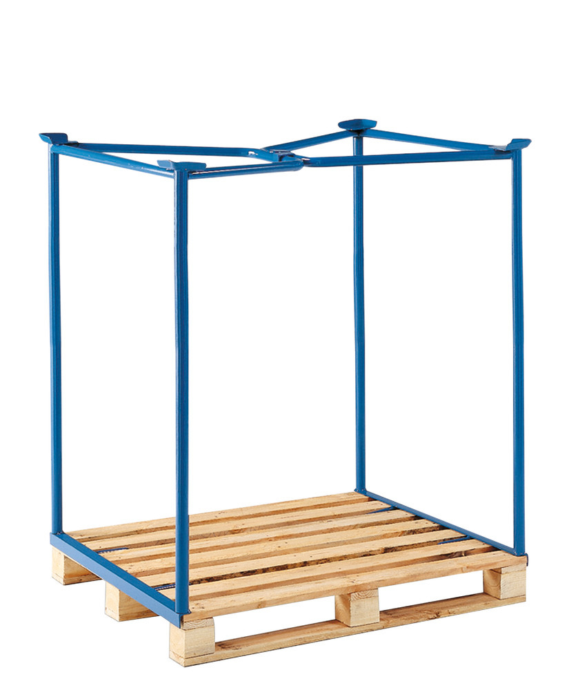 Stackable frame for Euro pallet PH 10, steel, can be stacked 3 high, usable height 1000 mm