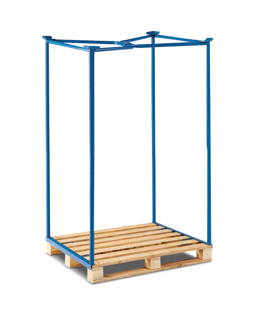 Stackable frame for Euro pallet PH 16, steel, can be stacked 3 high, usable height 1600 mm
