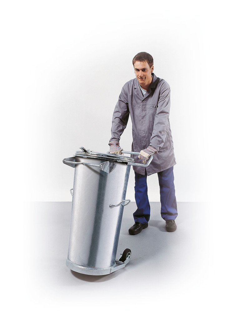 Waste bin, mobile, without bracket, 110 litre capacity