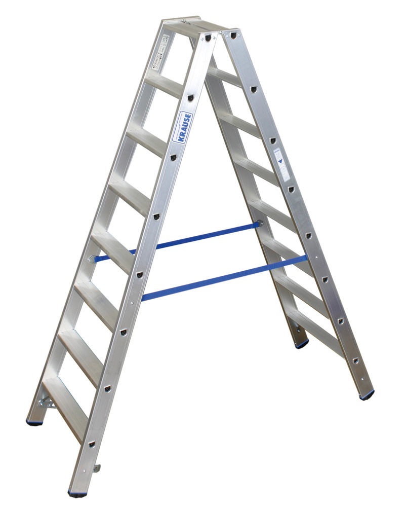 Aluminium dubbele ladder, 2x8 treden