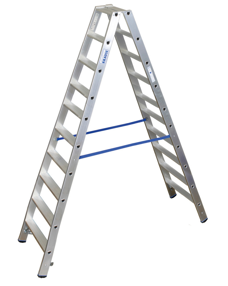 Stufenstehleiter aus Aluminium, mit 2 x 10 Stufen