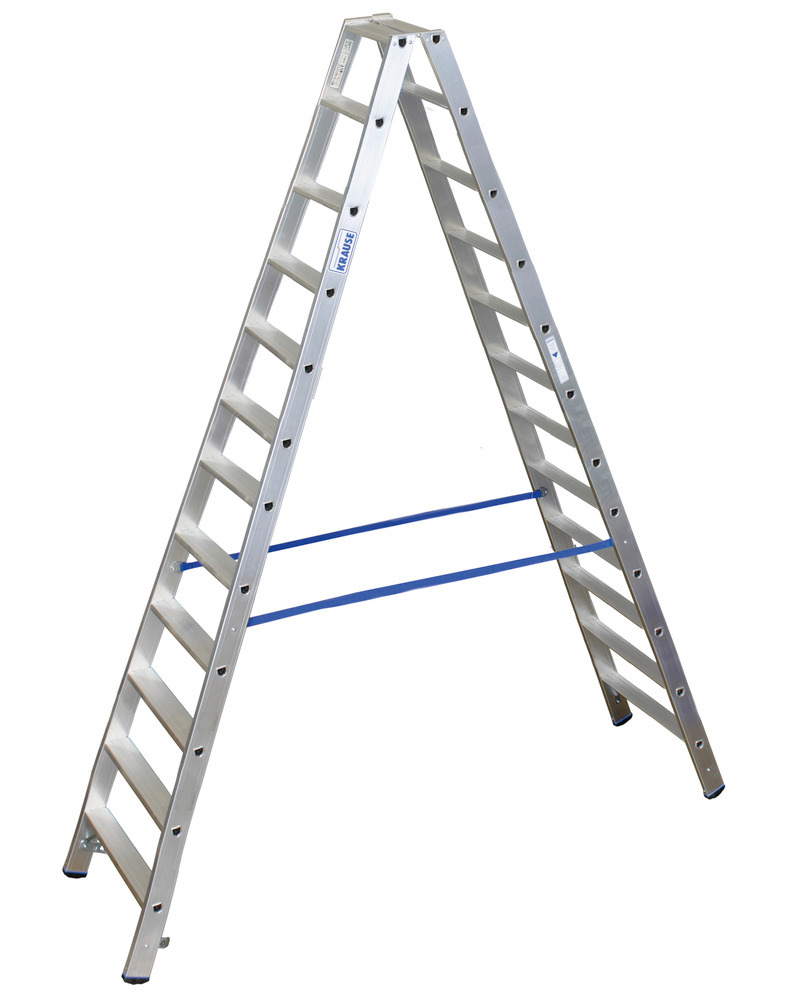 Aluminium dubbele ladder, 2x12 treden