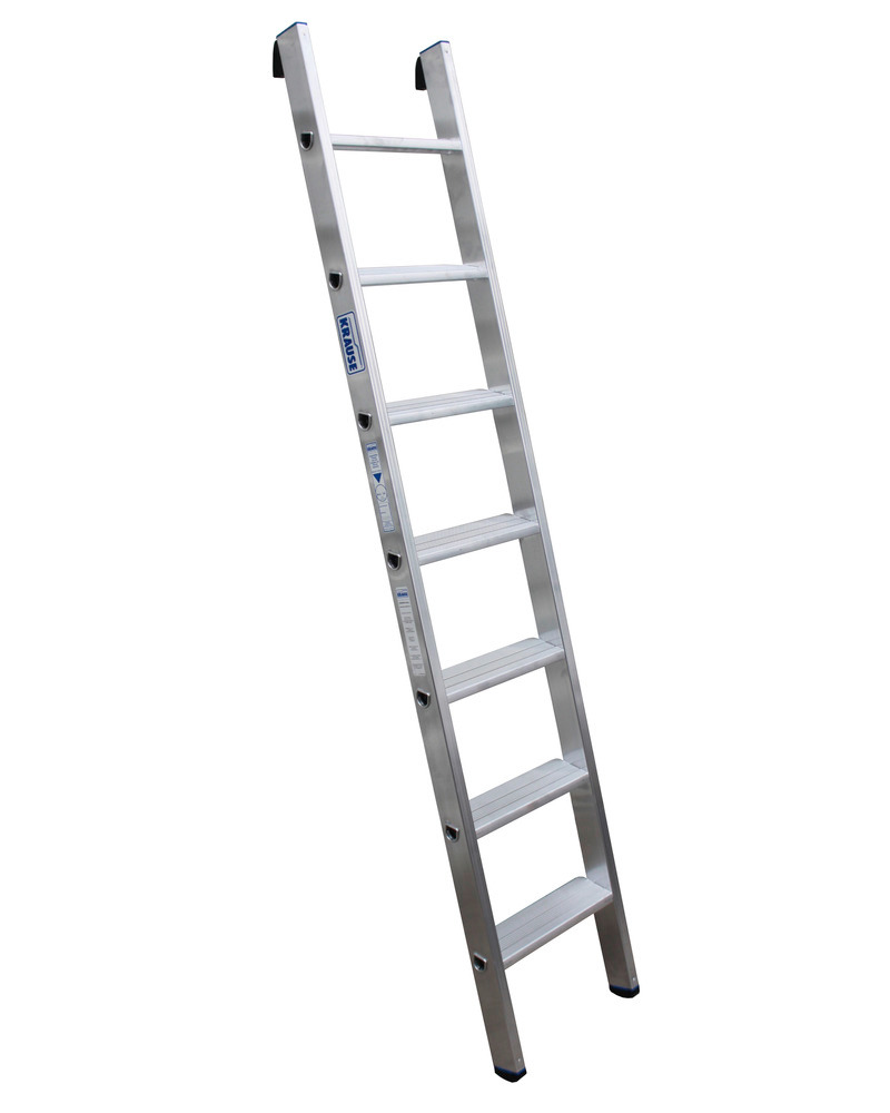 Enkele ladder met treden, aluminium, 7 treden