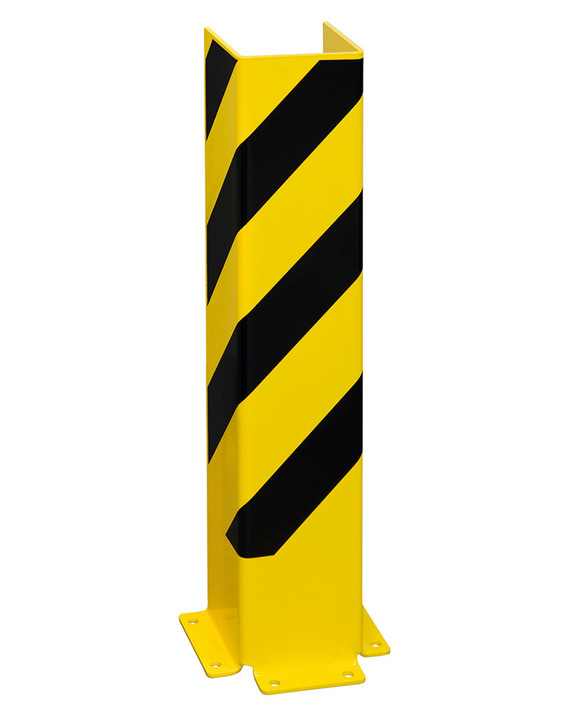 Nájezdová ochrana-U profil 800, s povrchovou úpravou, žlutý s černými pruhy, výška 800 mm