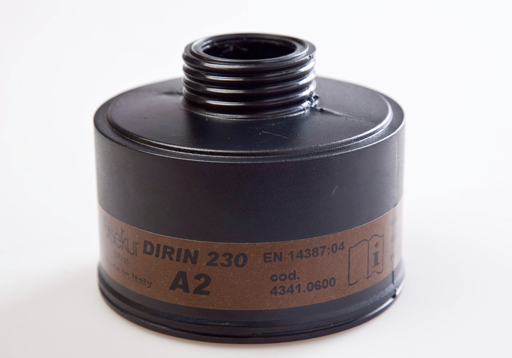 Particle filter DIRIN 230 A2 R, for fume protection masks 330, 607, 607 TR and SEFRA