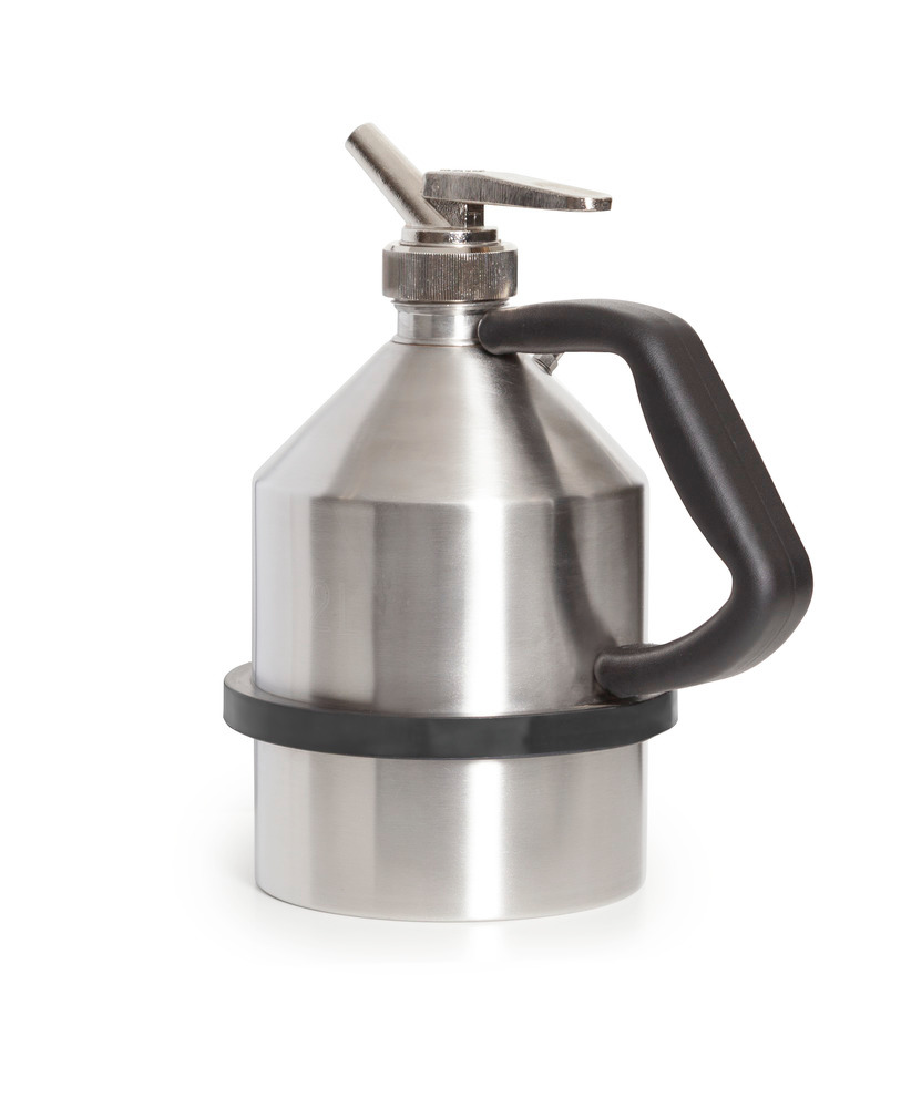 FALCON safety jug in stainless steel, with fine dosing tap, 2 litres