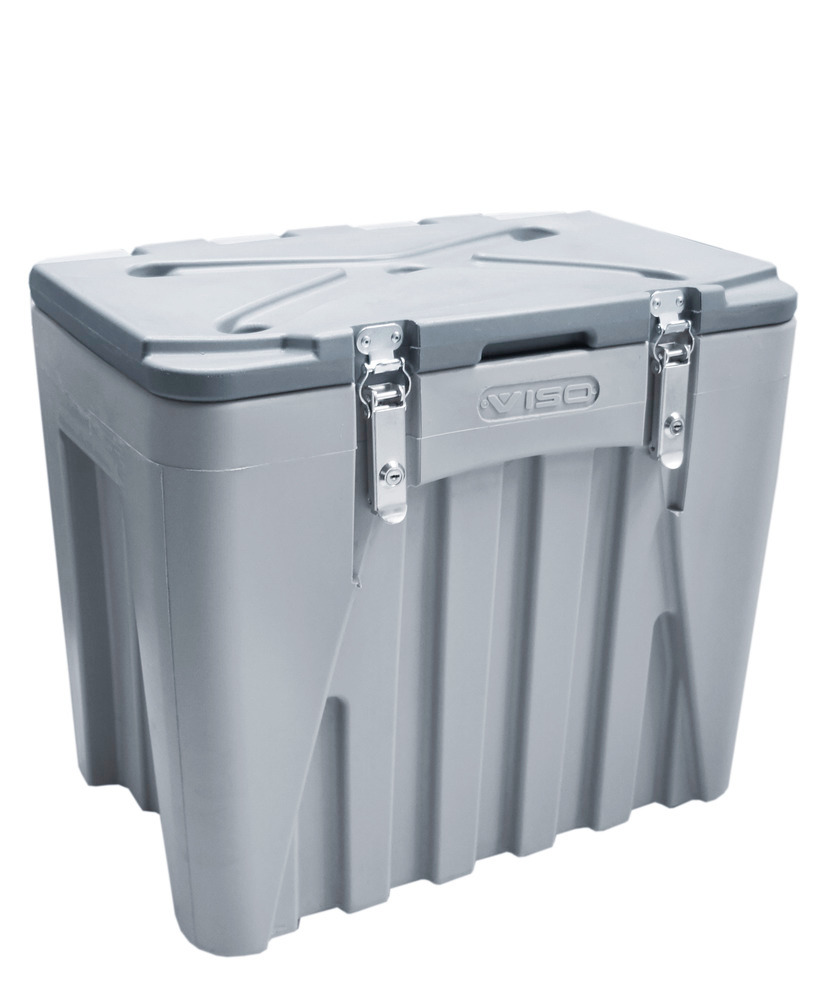 Universalbox aus Kunststoff (PE), grau, abschließbar, 75 Liter Volumen